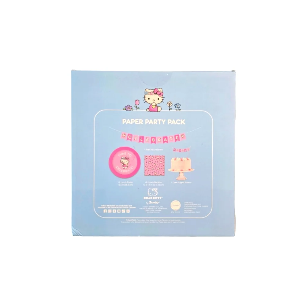 Hello Kitty Pink Paper Party Pack - 58 total Pieces